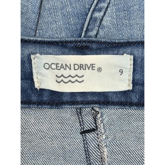 Ocean Drive Ella Vintage Wash Distressed Denim Mini Skirt - Sz 9 - Picture 3 of 5